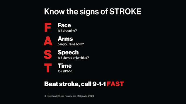 know the signs of stroke - Face Arms Speech Time