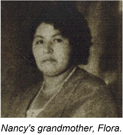 Nancy's grandmother Flora - old black and white photo