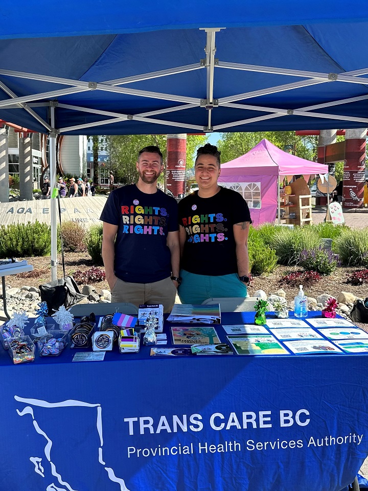 Trans Care BC staff attended the Prince George Pride celebration on June 4, 2023