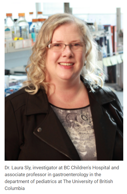 Dr. Laura Sly, investigator at BC Children's Hospital and associate professor in gastroenterology in the pediatric dept at UBC