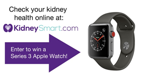 Check your kidney health online at KidneySmart.com - enter to win a Series 3 Apple Watch