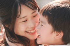 Two smiling people