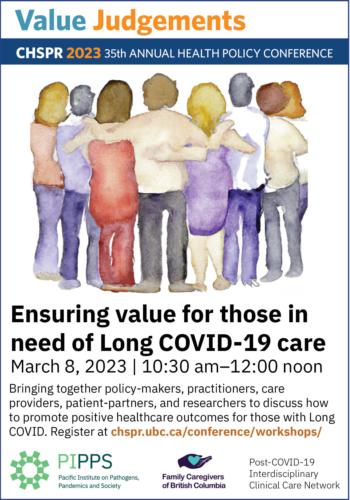 Ensuring Value for those in need of Long COVID-19 care, March 8, 2023, 10:30am - 12 noon