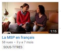 Video screenshot: La MSP en francais - select link to view