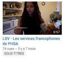 Video screenshot: Les services francophones de PHSA - select link to view